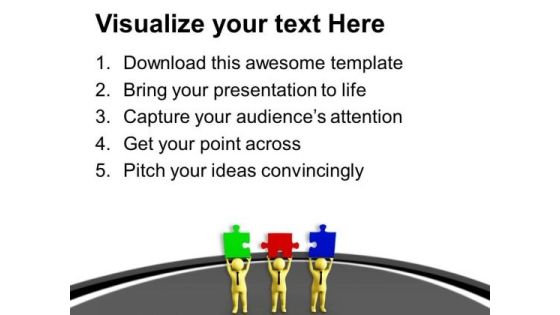 3d Man Solving Puzzle PowerPoint Templates Ppt Backgrounds For Slides 0713 Slide03