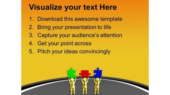 3d Man Solving Puzzle PowerPoint Templates Ppt Backgrounds For Slides 0713 Slide02