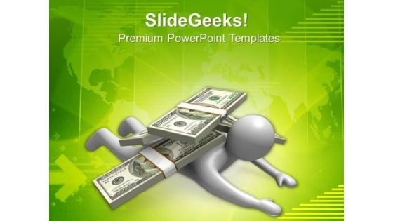 3d Man Under Financial Debt PowerPoint Templates Ppt Backgrounds For Slides 0813