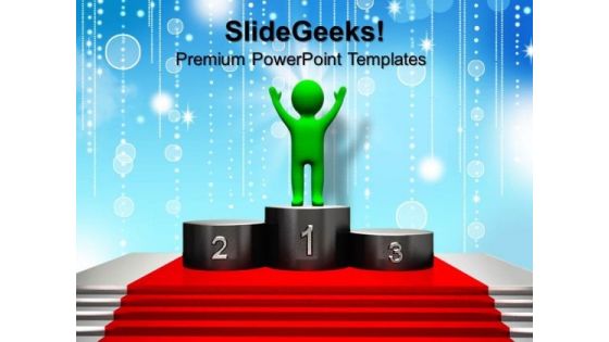 3d Man Winning People PowerPoint Templates And PowerPoint Themes 0812
