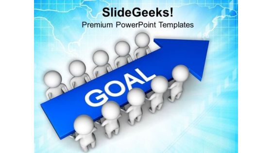3d Man With Arrow And Goal PowerPoint Templates Ppt Backgrounds For Slides 0813
