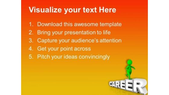3d Man With Career PowerPoint Templates Ppt Backgrounds For Slides 0713 Slide02