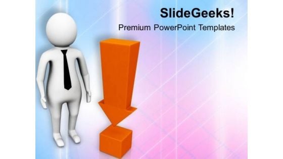3d Man With Exclamation Mark PowerPoint Templates Ppt Backgrounds For Slides 0813