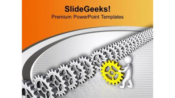 3d Man With Gears Mechanism PowerPoint Templates Ppt Backgrounds For Slides 0713