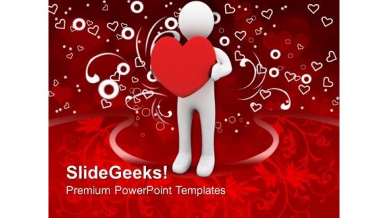 3d Man With Heart Wedding PowerPoint Templates Ppt Backgrounds For Slides 0213