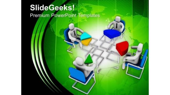 3d Man With Pie Chart PowerPoint Templates Ppt Backgrounds For Slides 0713