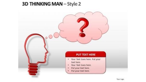 3d Man With Question Bubble PowerPoint Templates Speaking Bubbles Ppt