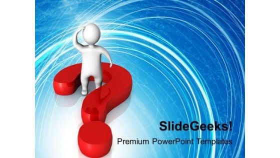 3d Man With Red Question Business PowerPoint Templates And PowerPoint Themes 1112