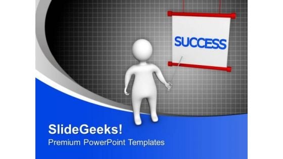 3d Man With Success PowerPoint Templates Ppt Backgrounds For Slides 0413