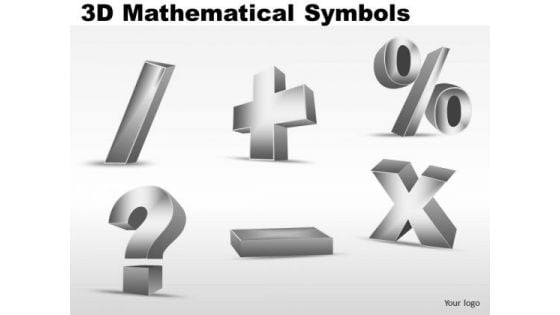 3d Mathematical Symbols PowerPoint Slides And Ppt Images