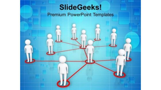 3d Men Form Social Networking Process PowerPoint Templates Ppt Backgrounds For Slides 0113