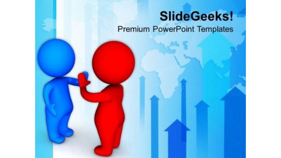 3d Men Give Me Five Illustration PowerPoint Templates Ppt Backgrounds For Slides 0713