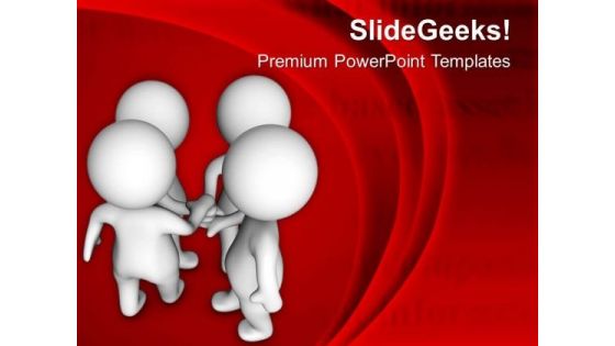 3d Men Hand On Hand PowerPoint Templates Ppt Backgrounds For Slides 0713