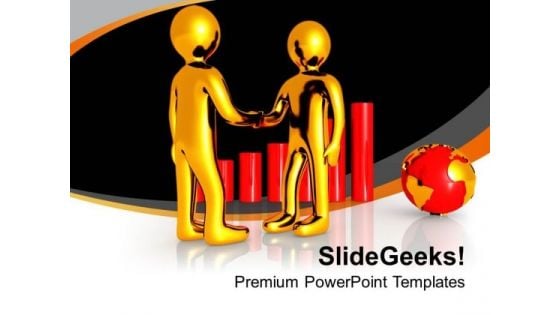 3d Men Handshake Isolated On Business PowerPoint Templates Ppt Backgrounds For Slides 0213