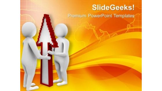 3d Men Holding Arrow PowerPoint Templates Ppt Backgrounds For Slides 0813