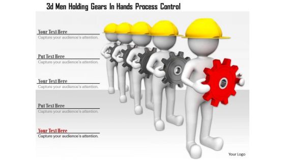 3d Men Holding Gears In Hands Process Control
