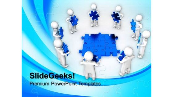 3d Men Holding Puzzles Business PowerPoint Templates And PowerPoint Themes 1012