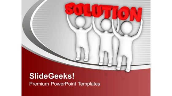 3d Men Lift The Words Solution PowerPoint Templates Ppt Backgrounds For Slides 0313