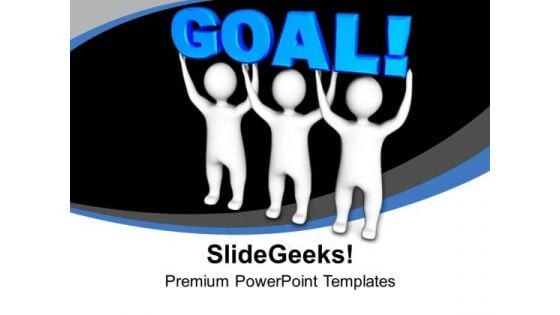 3d Men Lifting Goal Business Concept PowerPoint Templates Ppt Backgrounds For Slides 0213