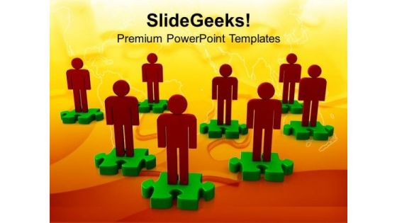 3d Men On Puzzles Business Concept PowerPoint Templates Ppt Backgrounds For Slides 0113