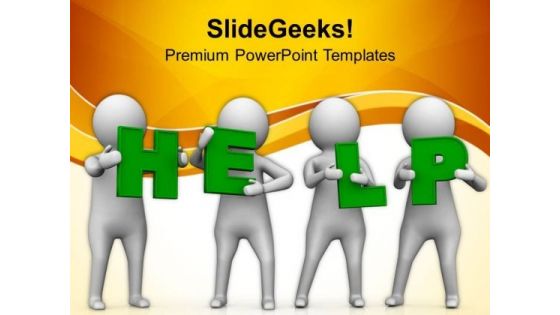 3d Men Seeking For Help PowerPoint Templates Ppt Backgrounds For Slides 0713