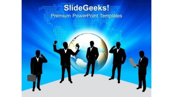 3d Men Standing Discussion Factors PowerPoint Templates Ppt Backgrounds For Slides 0213