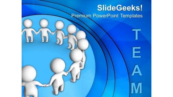 3d Men Standing In Team PowerPoint Templates Ppt Backgrounds For Slides 0713