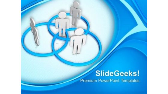 3d Men Standing In Venn Diagram PowerPoint Templates Ppt Backgrounds For Slides 0213