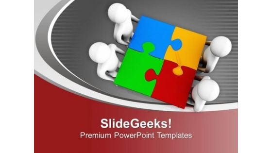 3d Men With Puzzle PowerPoint Templates Ppt Backgrounds For Slides 0713