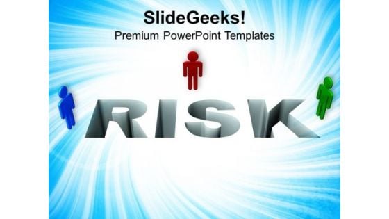 3d Men With Risk Business PowerPoint Templates Ppt Backgrounds For Slides 0213