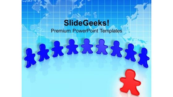 3d Men With Team Leader PowerPoint Templates Ppt Backgrounds For Slides 0213