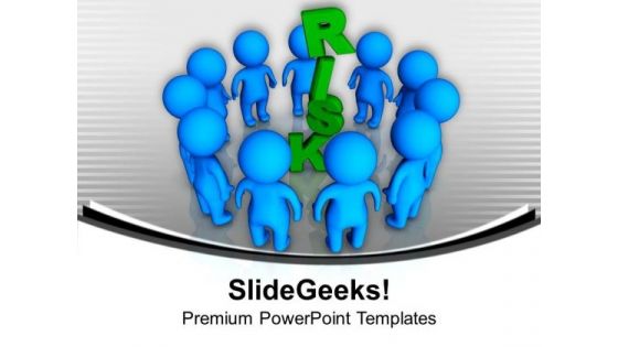 3d People Around Risk Business Concept PowerPoint Templates Ppt Background For Slides 1112