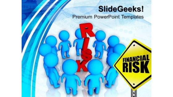 3d People Around Risk Business PowerPoint Templates And PowerPoint Themes 1012