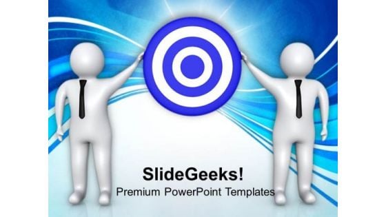 3d People With Target Teamwork Concept PowerPoint Templates Ppt Backgrounds For Slides 0713