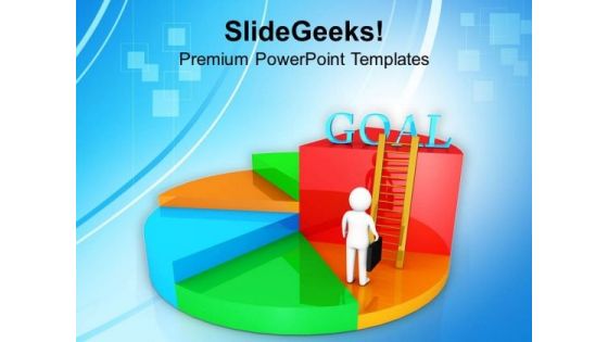 3d Person Climbing Upon Ladder PowerPoint Templates Ppt Backgrounds For Slides 0813