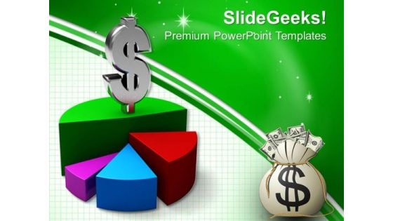 3d Pie Chart Graph And Dollar PowerPoint Templates And PowerPoint Themes 0912