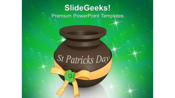 3d Pot St Patricks Day Festival PowerPoint Templates Ppt Backgrounds For Slides 0313