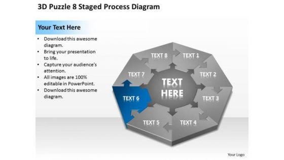 3d Puzzle 8 Staged Process Diagram Ppt Business Plan Company Description PowerPoint Slides 3d Puzzle 8 Staged Process Diagram Ppt Business Plan Company Description PowerPoint Slides