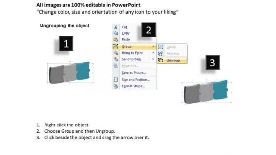 3d Puzzle Horizontal Implementation Process Stages Free Electrical Schematic PowerPoint Slides