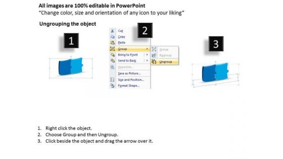 3d Puzzle Linear Flow Process 2 Stages Chart Business PowerPoint Slides
