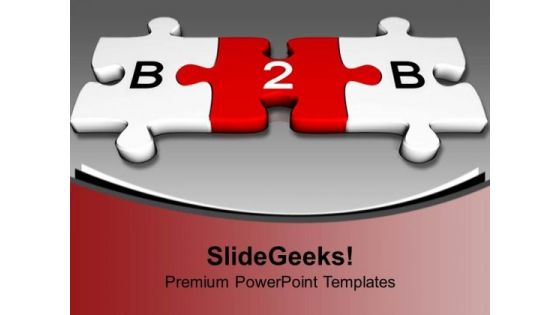 3d Puzzle Pieces Forming B2b Business Concept PowerPoint Templates Ppt Backgrounds For Slides 1212