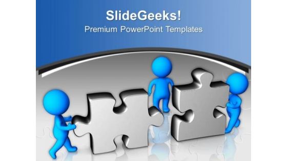 3d Puzzle With Graphics Showing Problem Solving PowerPoint Templates Ppt Backgrounds For Slides 0413