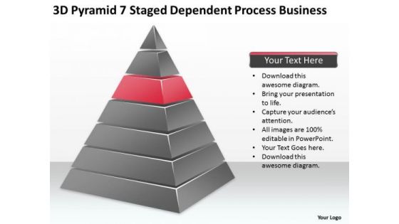 3d Pyramid 7 Staged Dependent Process Business Ppt Consignment Plan PowerPoint Slides