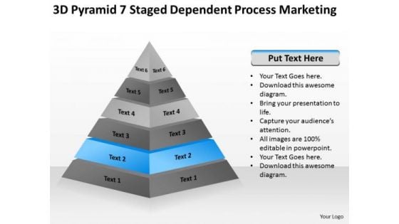 3d Pyramid 7 Staged Dependent Process Marketing Ppt Business Plan Experts PowerPoint Templates