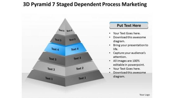 3d Pyramid 7 Staged Dependent Process Marketing Ppt Business Plan Help PowerPoint Slides