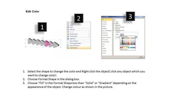 3d Regular Implementation 7 Steps Flow Diagram PowerPoint Slides