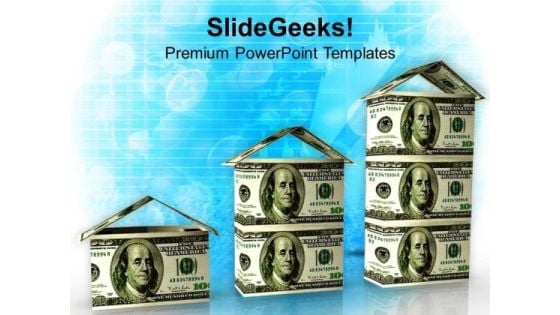 3d Render Real Estate Marketing Concept PowerPoint Templates Ppt Backgrounds For Slides 0213