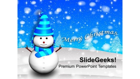 3d Snowman Holidays PowerPoint Templates Ppt Backgrounds For Slides 1112