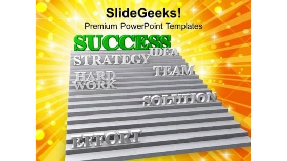 3d Stairway To Success Teamwork PowerPoint Templates Ppt Backgrounds For Slides 0213