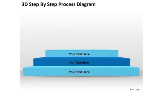 3d Step By Process Diagram Ppt Writing Business Plan PowerPoint Slides